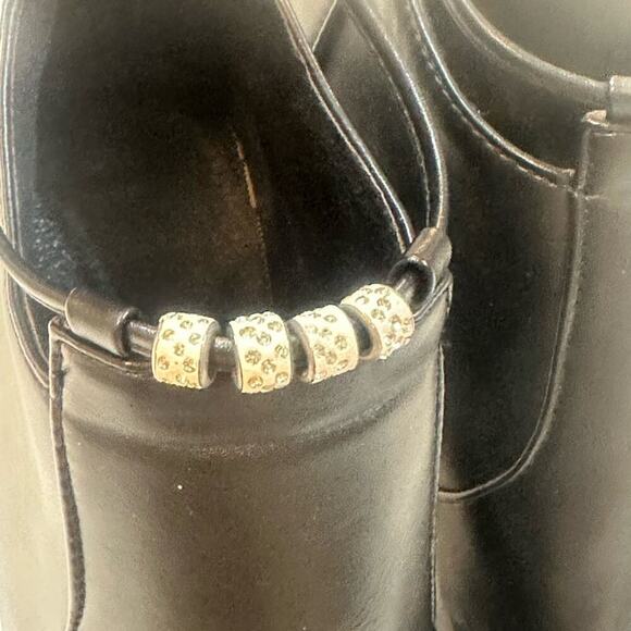 Black Booties with Embellishment Size 7 - Picture 4 of 6